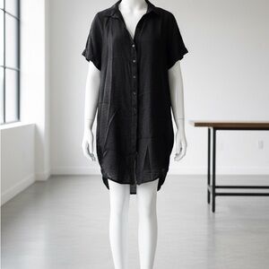 Lulu's Black Button Down Shirt